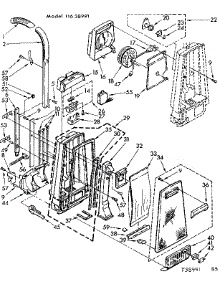 Dust Collector Assembly parts for Kenmore Vacuum 116.38991 (11638991, 116 38991) from AppliancePartsPros.com
