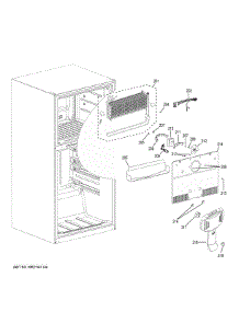 Freezer Section parts for Ge Refrigerator GTS18FGLCBB from AppliancePartsPros.com