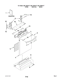 Door And Panel Parts parts for Kenmore Dishwasher 665.13932K017 (66513932K017, 665 13932K017) from AppliancePartsPros.com