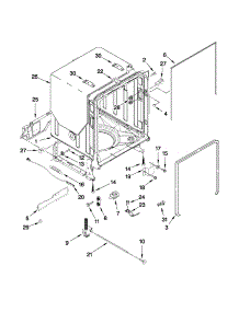 Tub And Frame Parts parts for Kenmore Dishwasher 665.13932K017 (66513932K017, 665 13932K017) from AppliancePartsPros.com