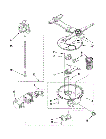 Pump, Washarm And Motor Parts parts for Kenmore Dishwasher 665.13932K017 (66513932K017, 665 13932K017) from AppliancePartsPros.com