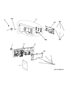 Controls & Backsplash parts for Ge Dryer GFDN110ED2WW from AppliancePartsPros.com