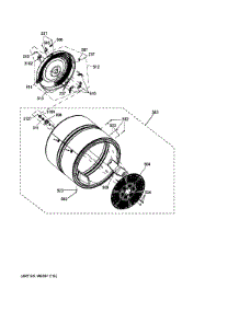 Drum parts for Ge Dryer GFDN110ED2WW from AppliancePartsPros.com