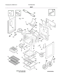 Body parts for Frigidaire Range FFGF3054TDB from AppliancePartsPros.com