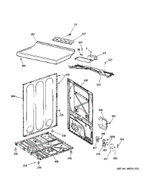 Cabinet & Top Panel parts for Ge Dryer GTDL210ED4WW from AppliancePartsPros.com