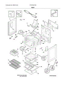 Body parts for Frigidaire Range FFGF3054TSB from AppliancePartsPros.com
