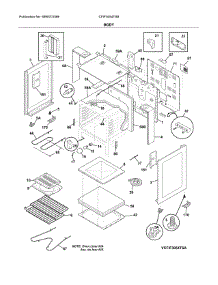 Body parts for Frigidaire Range CFIF3054TSB from AppliancePartsPros.com