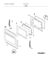 Door parts for Frigidaire Range FFGF3019LBC from AppliancePartsPros.com