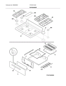 Top / Drawer parts for Frigidaire Range FFGF3019LBC from AppliancePartsPros.com