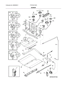 Burner parts for Frigidaire Range FPGF3077QFH from AppliancePartsPros.com