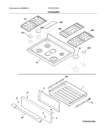 Top / Drawer parts for Frigidaire Range FPGF3077QFH from AppliancePartsPros.com