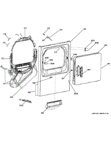 Front Panel & Door parts for Ge Dryer GTDN550ED5WW from AppliancePartsPros.com
