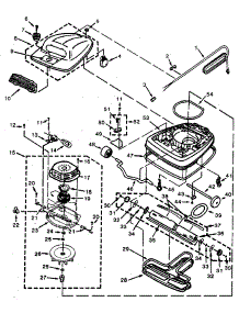 Nozzle And Motor Assembly parts for Kenmore Vacuum 860.39882080 (86039882080, 860 39882080) from AppliancePartsPros.com