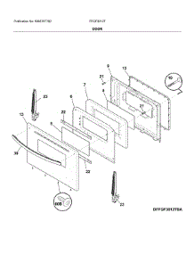 Door parts for Frigidaire Range FFGF3012TWB from AppliancePartsPros.com