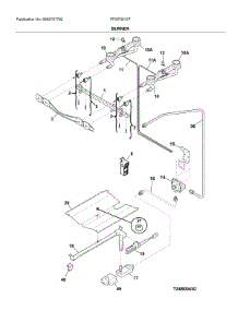 Burner parts for Frigidaire Range FFGF3012TWB from AppliancePartsPros.com