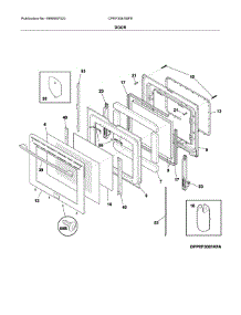 Door parts for Frigidaire Range CPEF3081MFE from AppliancePartsPros.com