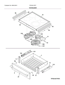Top / Drawer parts for Frigidaire Range FPEH3077RFF from AppliancePartsPros.com