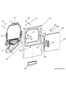 Front Panel & Door parts for Ge Dryer GTDX400ED5WS from AppliancePartsPros.com