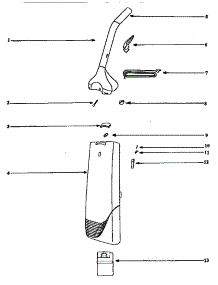 Handle And Bag Housing parts for Kenmore Vacuum 860.C6446A/AT (860C6446A/AT, 860 C6446A/AT) from AppliancePartsPros.com