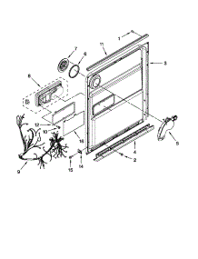 Inner Door Parts parts for Kenmore Dishwasher 665.13964K015 (66513964K015, 665 13964K015) from AppliancePartsPros.com