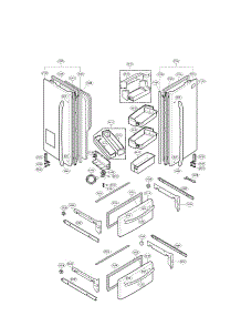 Door Parts parts for Lg Refrigerator LMX25984ST/00 from AppliancePartsPros.com