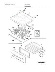 Top / Drawer parts for Frigidaire Range FGEF3058RBD from AppliancePartsPros.com