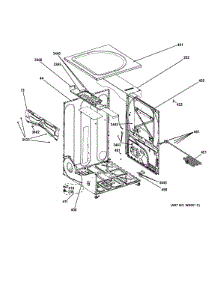 Cabinet & Top Panel parts for Ge Dryer GFDN120GD2WW from AppliancePartsPros.com