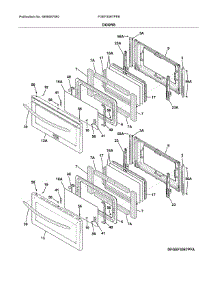 Doors parts for Frigidaire Range FGEF306TPFB from AppliancePartsPros.com