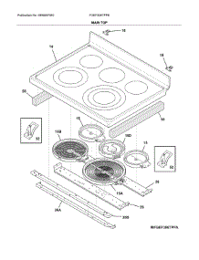 Main Top parts for Frigidaire Range FGEF306TPFB from AppliancePartsPros.com