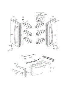 Door Parts parts for Lg Refrigerator LFC25765SW/00 from AppliancePartsPros.com