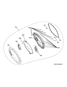 Door parts for Ge Dryer GFDS175GH0DG from AppliancePartsPros.com