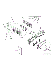 Control Panel parts for Ge Dryer GFDS175GH0DG from AppliancePartsPros.com