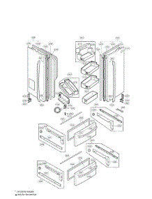 Door Parts parts for Lg Refrigerator LMX25985SW/00 from AppliancePartsPros.com