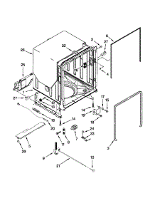 Tub And Frame Parts parts for Kenmore Dishwasher 665.13923K015 (66513923K015, 665 13923K015) from AppliancePartsPros.com