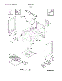 Body parts for Frigidaire Range FFGF3016TSA from AppliancePartsPros.com