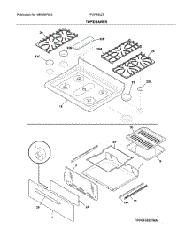 Top / Drawer parts for Frigidaire Range FFGF3052TWA from AppliancePartsPros.com