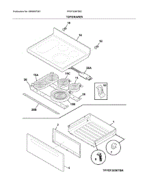 Top / Drawer parts for Frigidaire Range FFEF3056TBD from AppliancePartsPros.com