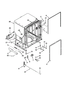 Tub And Frame Parts parts for Kenmore Dishwasher 665.13942K015 (66513942K015, 665 13942K015) from AppliancePartsPros.com