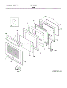 Door parts for Frigidaire Range FGEF3058RWE from AppliancePartsPros.com