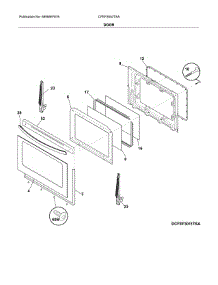 Door parts for Frigidaire Range CFEF3052TSA from AppliancePartsPros.com