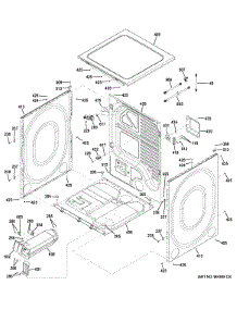 Cabint & Top Panel parts for Ge Dryer GFDR485EF1RR from AppliancePartsPros.com