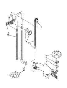 Fill, Drain And Overfill Parts parts for Kenmore Dishwasher 665.13949K015 (66513949K015, 665 13949K015) from AppliancePartsPros.com