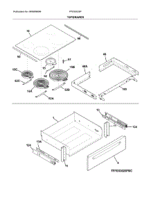 Top / Drawer parts for Frigidaire Range FFES3025PWJ from AppliancePartsPros.com