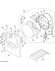 Front Panel & Door parts for Ge Dryer GFDR485GF1RR from AppliancePartsPros.com