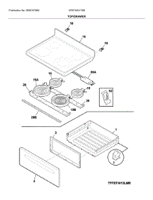 Top / Drawer parts for Frigidaire Range CFEF3051TSB from AppliancePartsPros.com