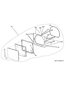 Door Assembly parts for Ge Dryer GHDS830ED1WS from AppliancePartsPros.com