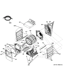 Cabinet parts for Ge Dryer GHDS830ED1WS from AppliancePartsPros.com