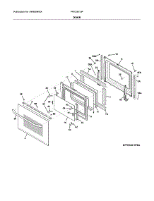 Door parts for Frigidaire Range FFED3015PBE from AppliancePartsPros.com