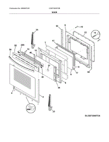 Door parts for Frigidaire Range CGEF3059TDB from AppliancePartsPros.com