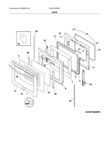 Door parts for Frigidaire Range CGEF3058RFE from AppliancePartsPros.com